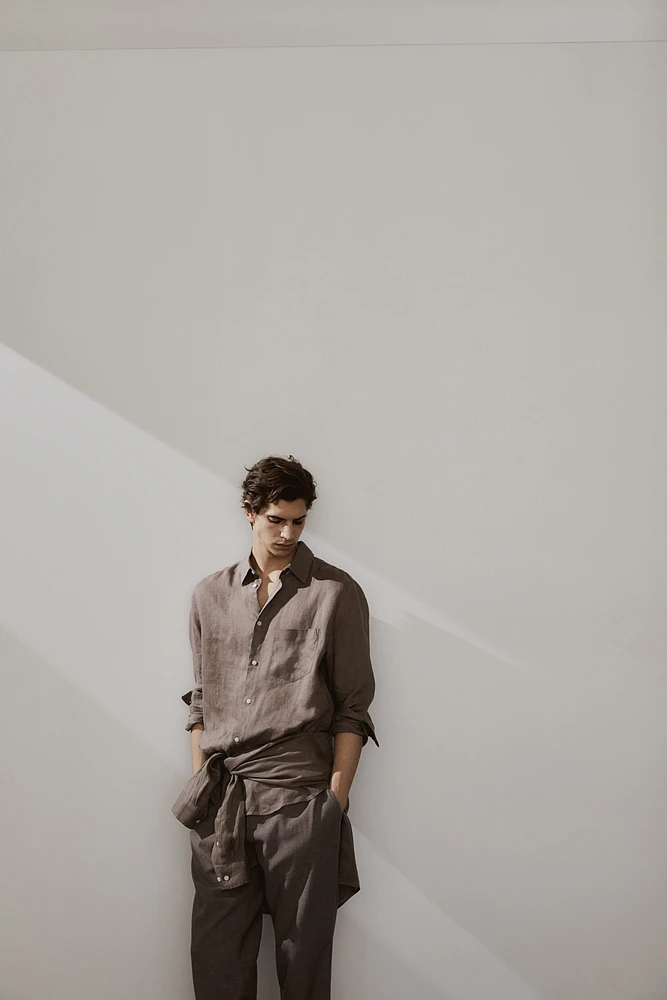 Regular Fit Linen Shirt