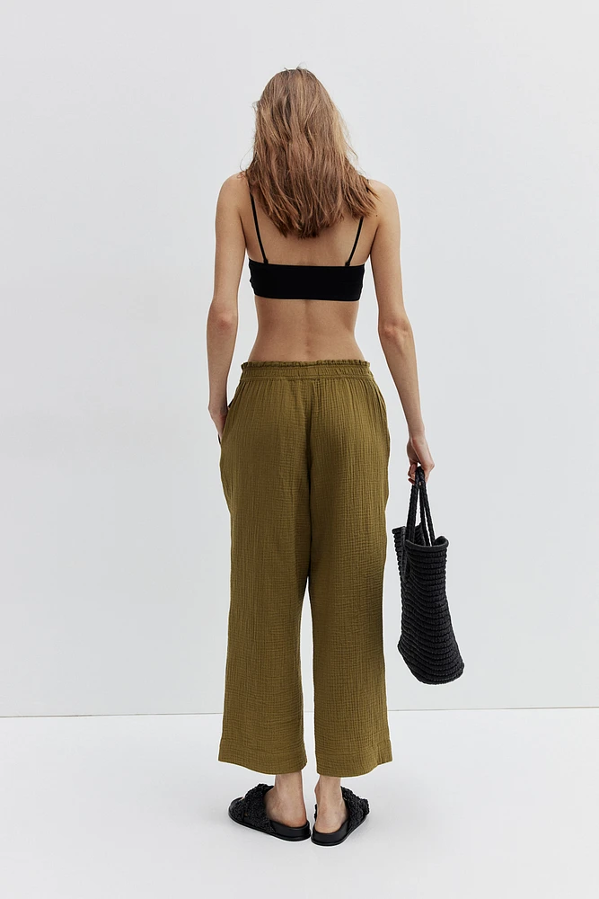 Pantalon taille froncée