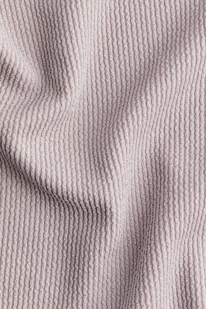 Glittery Mock Turtleneck Sleeveless Top