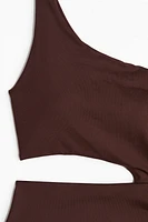 Padded-Cup High-Leg Swimsuit