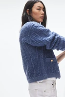 Textured-Knit Cardigan