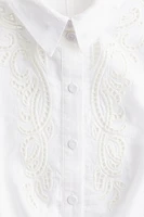 Blouse with Eyelet Embroidery