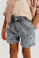 Loose Fit Denim Shorts