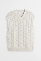 Relaxed Fit Cable-knit Sweater Vest