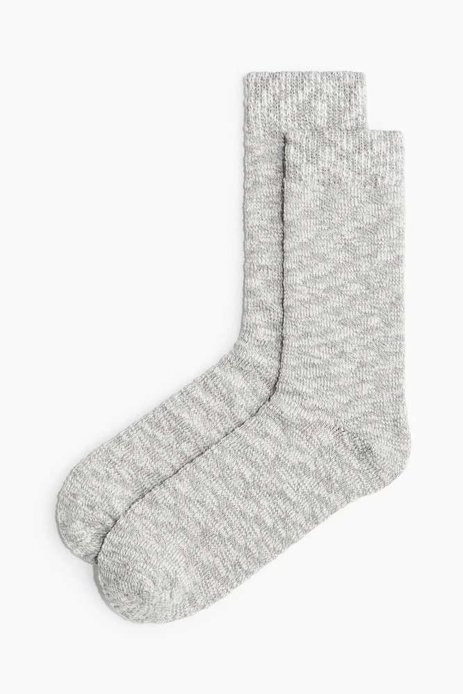 Rib-Knit Socks