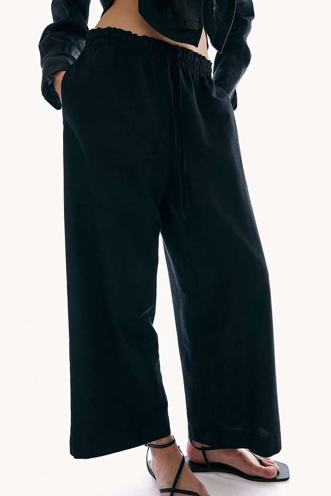 Linen-blend Pants