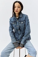 Tapered-Waist Denim Jacket