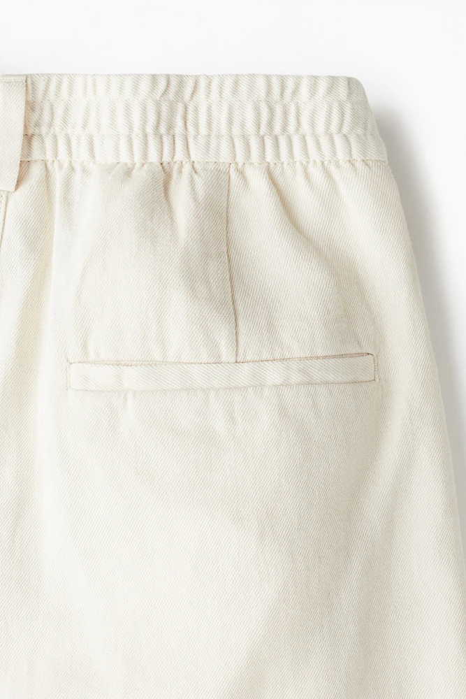 Relaxed Fit Linen-blend Shorts