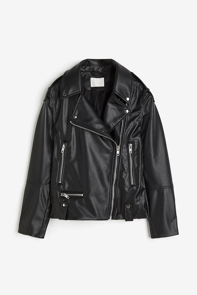 Coated Biker Jacket