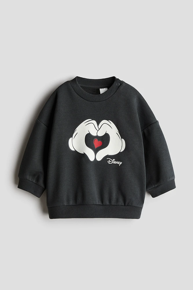 Sweatshirt with Printed Motif