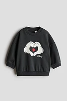 Sweatshirt with Printed Motif