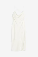 Cowl-neck Satin Dress