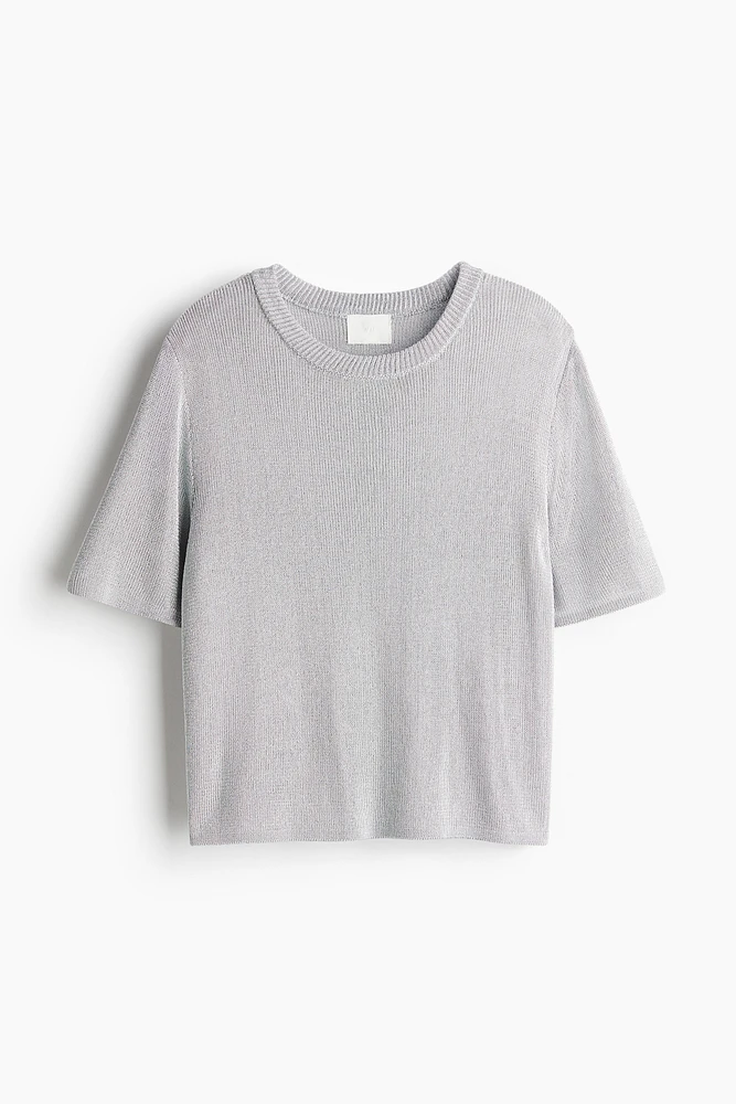 Metallic Knit T-Shirt