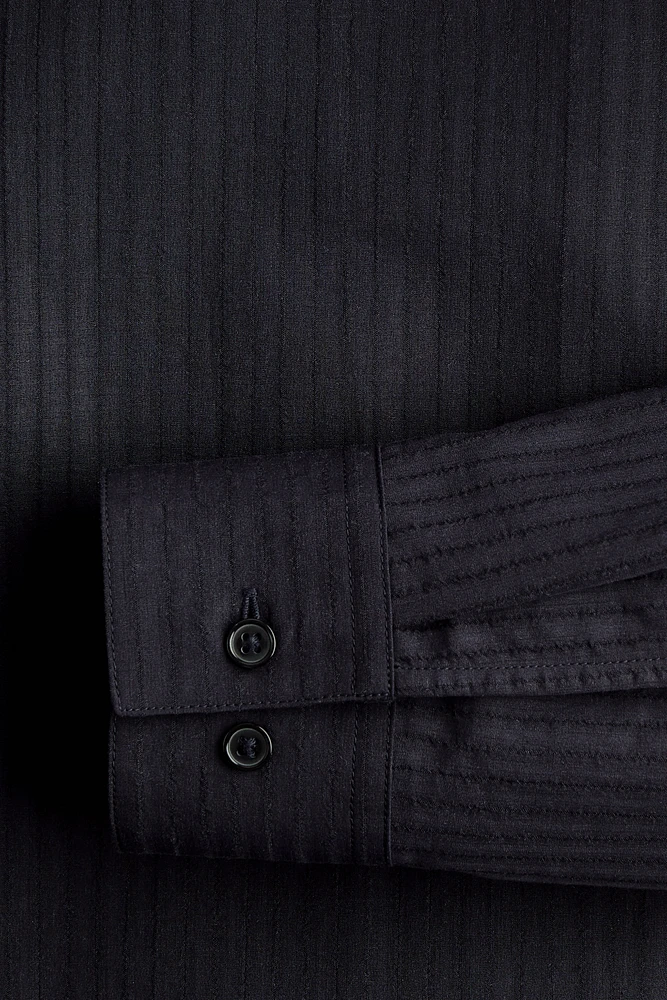 Chemise classique en lyocell mélangé