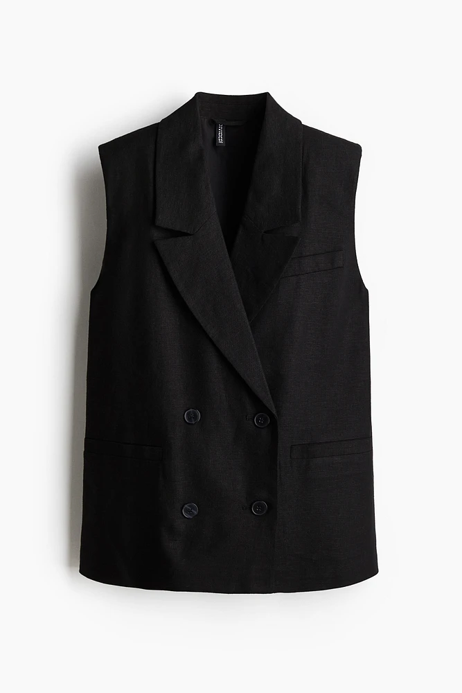 Linen-Blend Vest