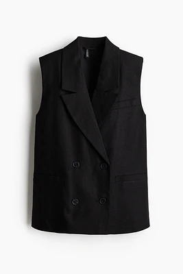 Linen-Blend Vest