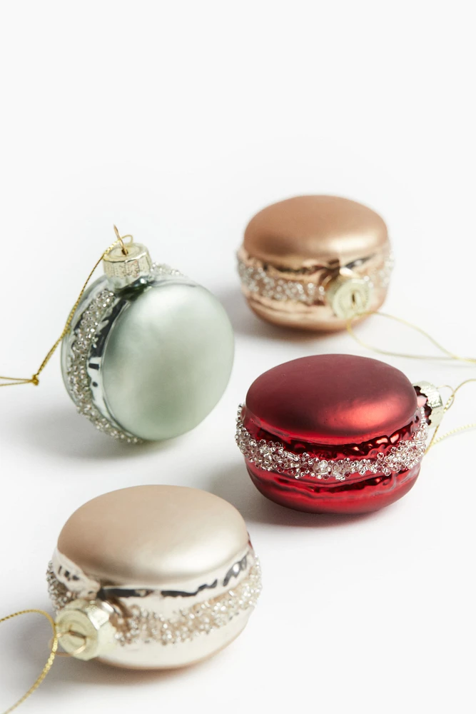 4-pack Macaron Christmas Ornaments