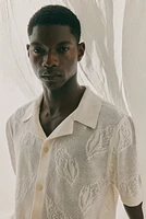 Regular-Fit Jacquard-Knit Resort Shirt