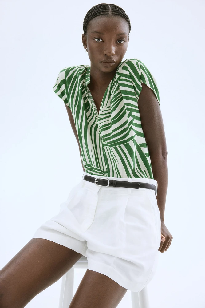 Blouse avec col sans rabat