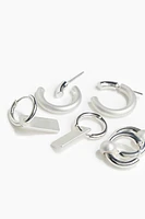 3 Pairs Hoop Earrings