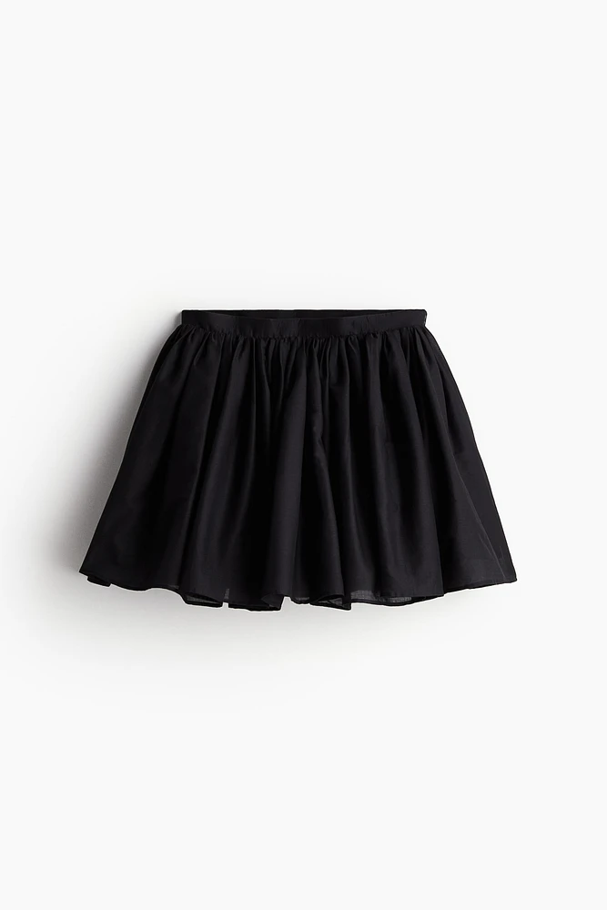 Flared Cotton Mini Skirt