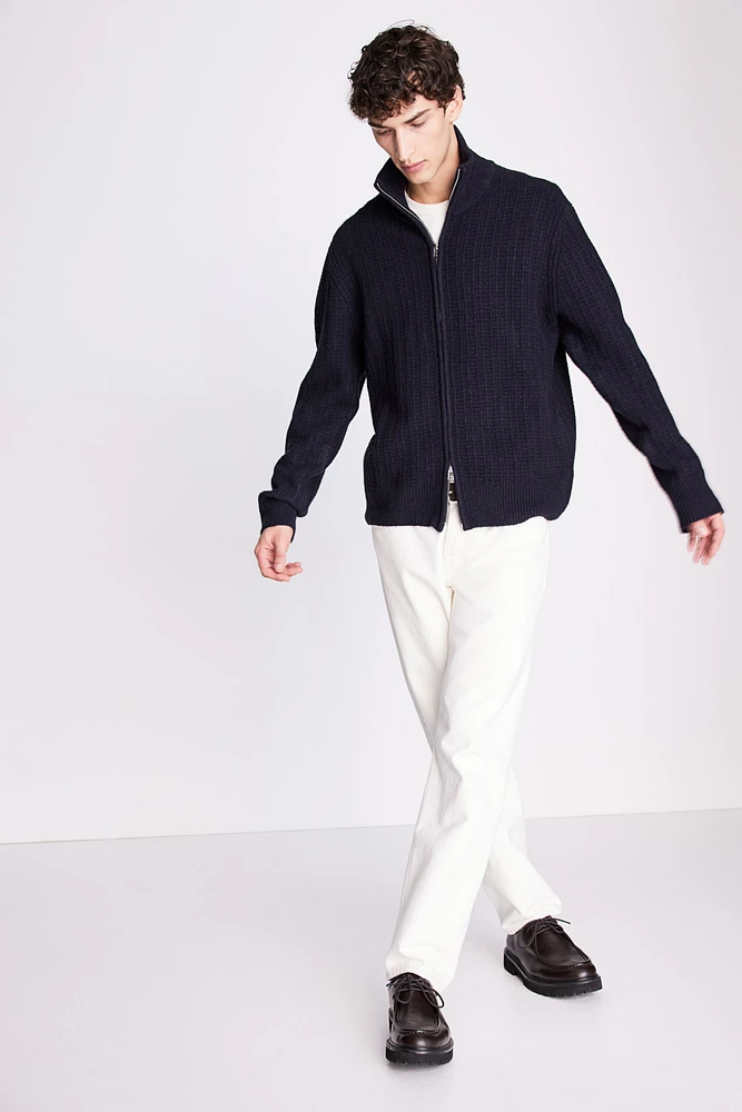 Gilet classique en tricot texturé