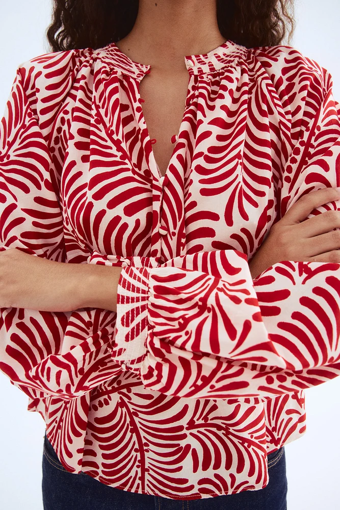 Blouse avec col sans rabat