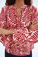 Blouse avec col sans rabat