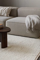 Large Textured-Weave Wool-Blend Rug