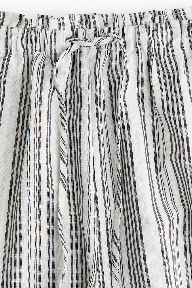 High-Waist Drawstring Shorts
