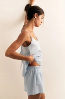Linen-Blend Camisole Top