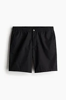 Regular Fit Linen-blend Shorts