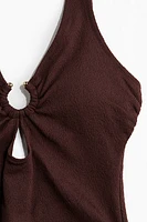 Padded-Cup High-Leg Swimsuit