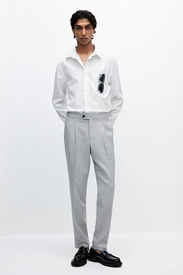 Regular-Fit Wool-Blend Pants