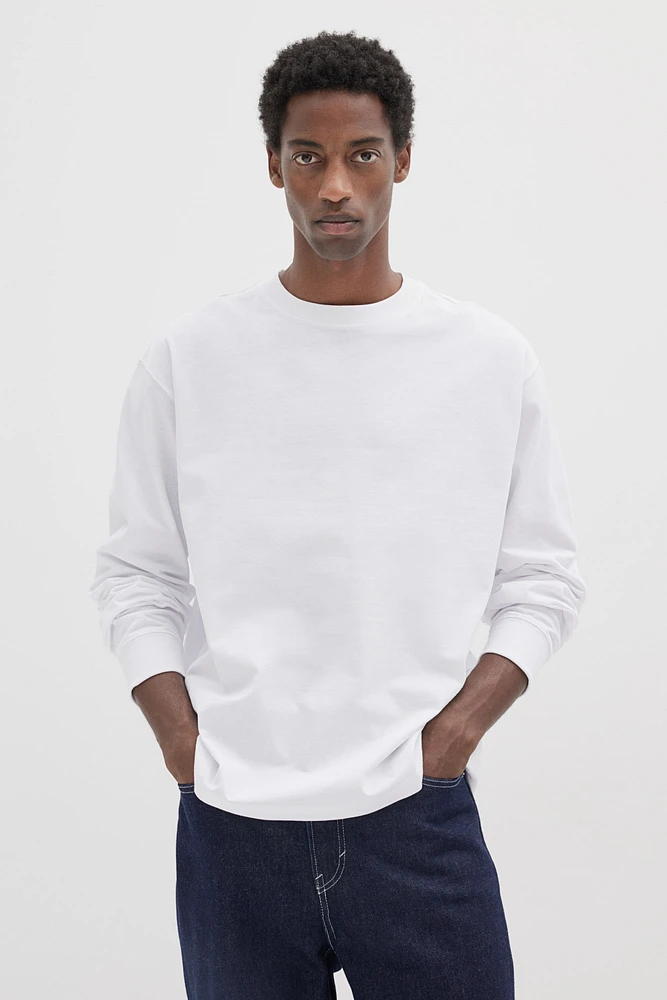 Loose-Fit Long-Sleeved Jersey Shirt