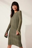 Ladder-stitch-look Dress