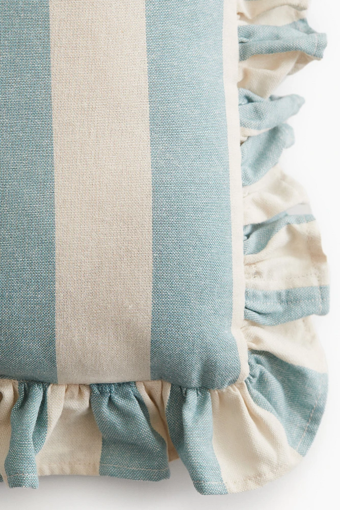 Coussin d'assise à volant en coton