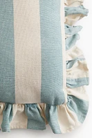 Ruffle-trimmed Cotton Seat Cushion
