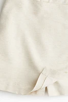 Linen-Blend Skort