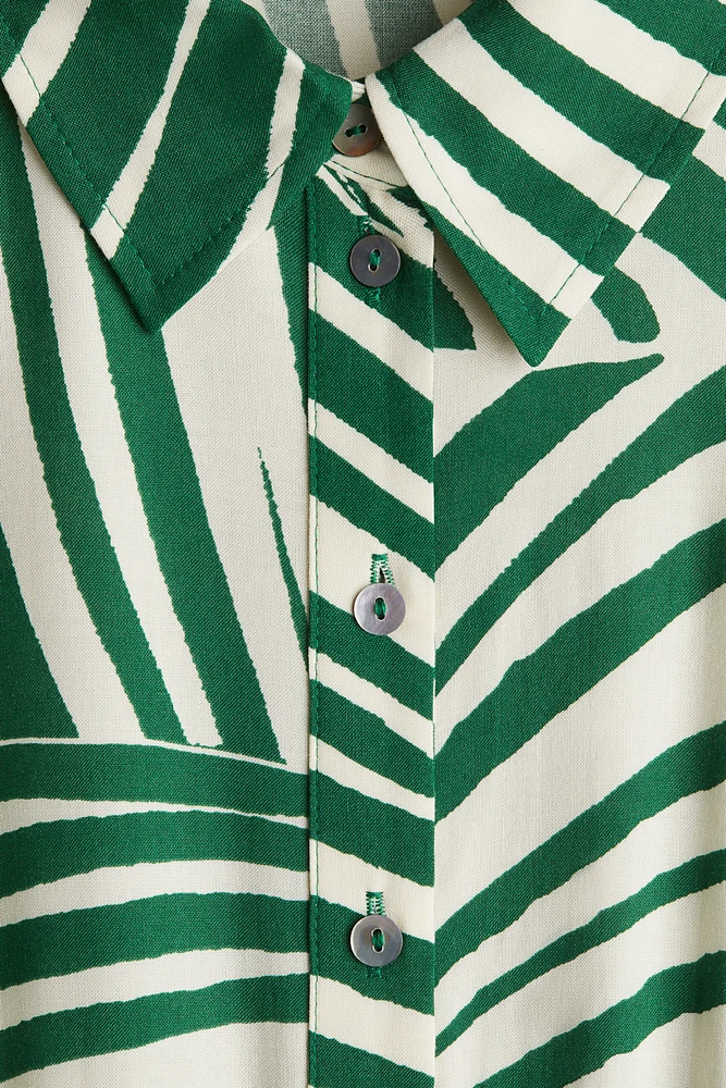 Robe chemisier avec ceinture à nouer