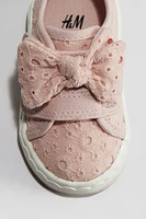 Embroidered-Detail Canvas Sneakers
