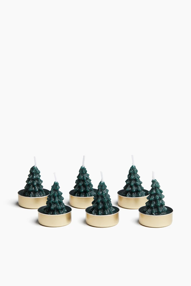 6-pack tree-shaped tealights