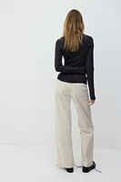 Low-waist Twill Pants