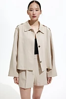 Oversized Linen-Blend Jacket