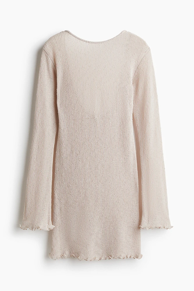 Knit Dress with Low-cut Back