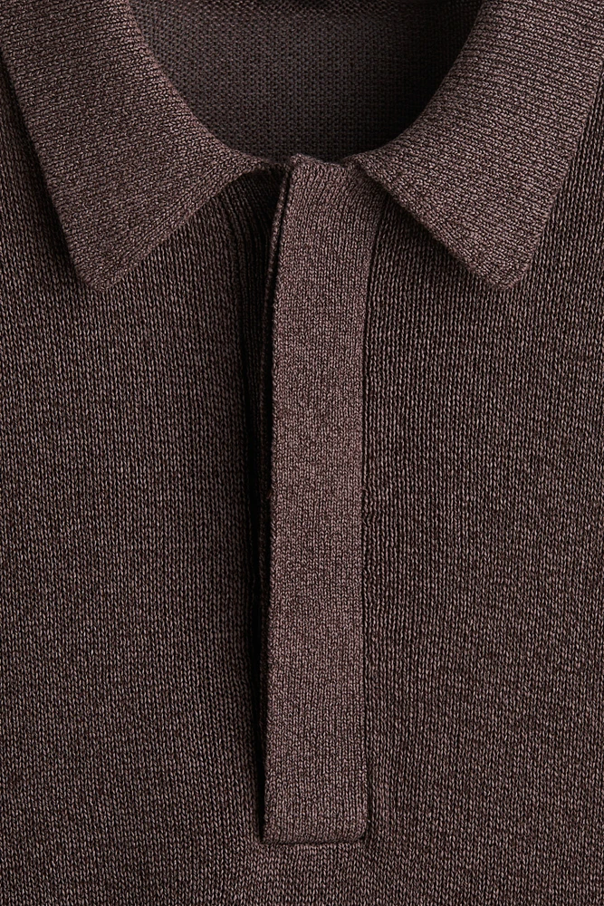 Loose-Fit Sheer Polo Shirt