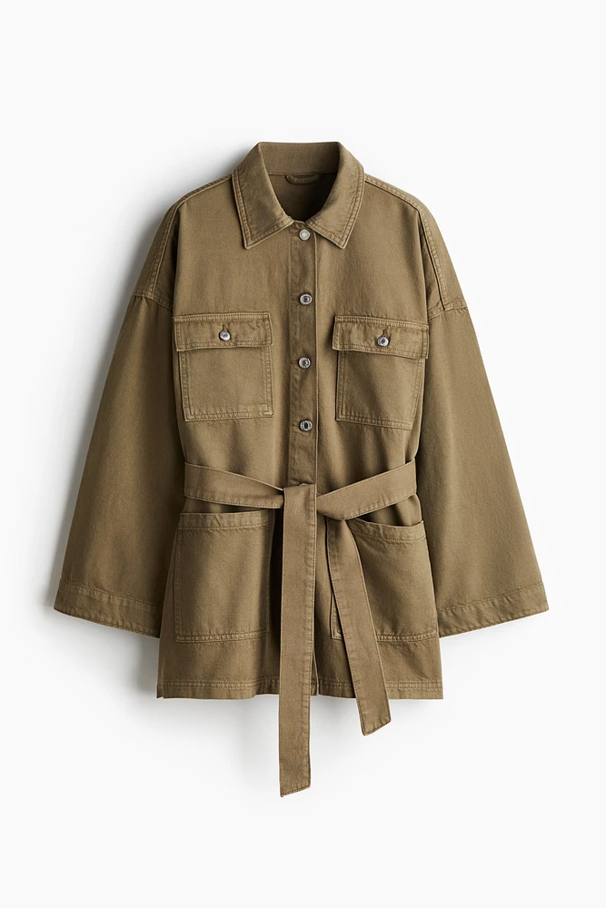 Veste en denim avec ceinture