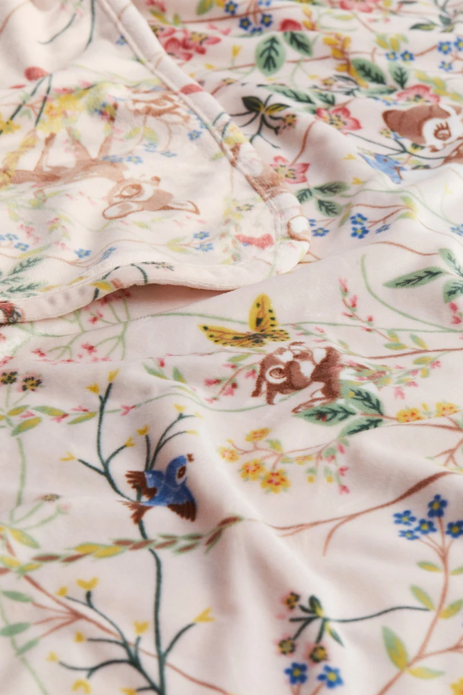 Couverture en velours à motif