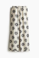 Linen-Blend Drawstring Pants