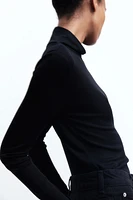 Modal-blend Turtleneck Top